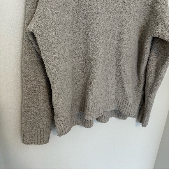 UGG Fluffy Soft Cozy Pullover Hoodie Side Slits Light Gray Size XL Women’s - Picture 5 of 8